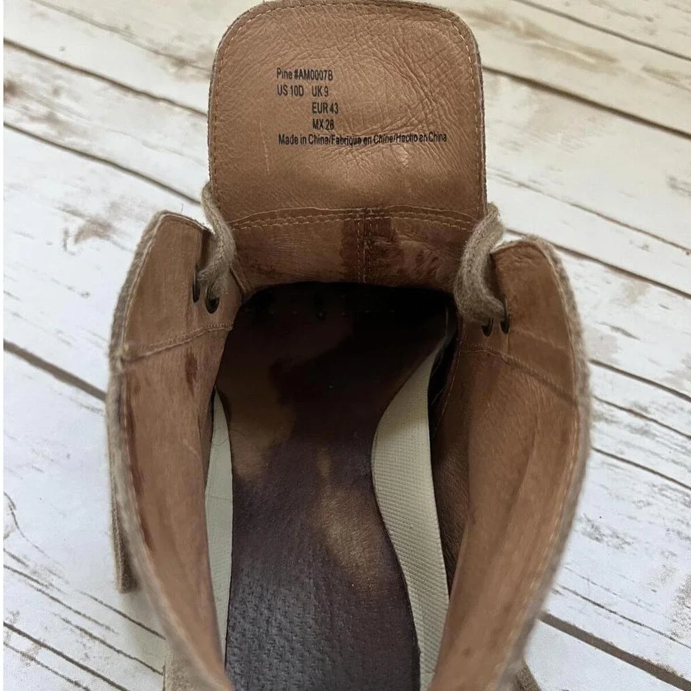 206 Collective Pine Chukka Desert‎ Boots Taupe Suede Lace Up Mens 10D